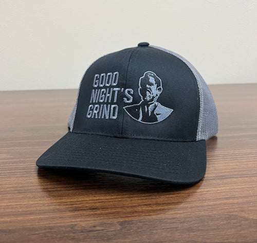 Goodnight's Grind Black Trucker Hat